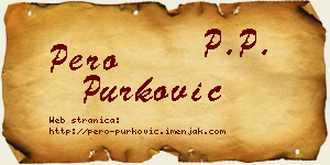 Pero Purković vizit kartica